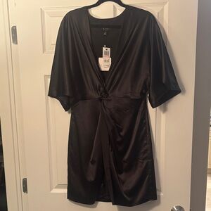 Laundry By Shelli Segal Black Satin Dress
